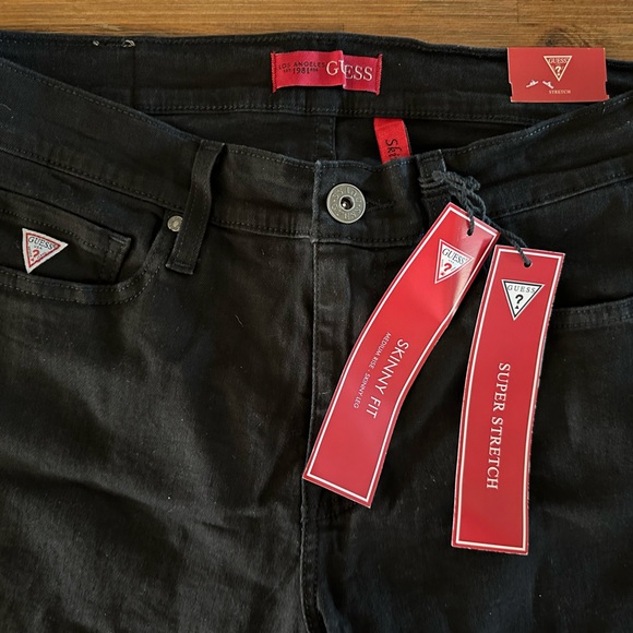 Men's Guess Skinny Super Stretch Black Jeans 33x30 - Picture 4 of 6